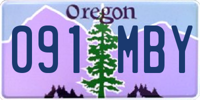 OR license plate 091MBY