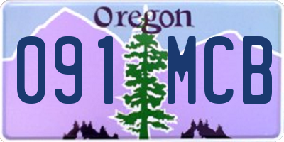 OR license plate 091MCB
