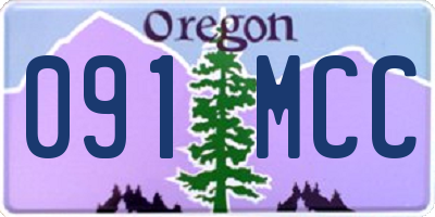 OR license plate 091MCC