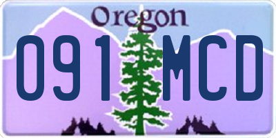 OR license plate 091MCD