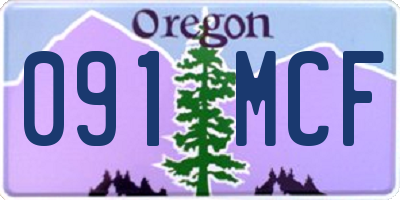 OR license plate 091MCF