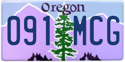 OR license plate 091MCG