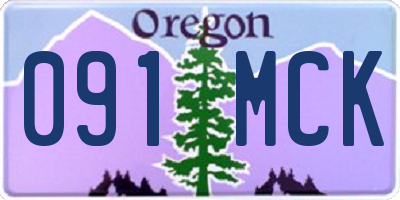 OR license plate 091MCK