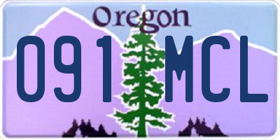 OR license plate 091MCL