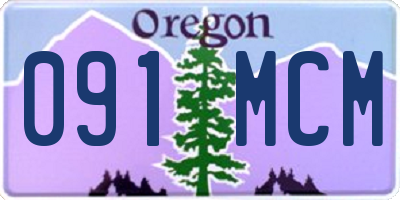 OR license plate 091MCM