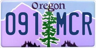 OR license plate 091MCR