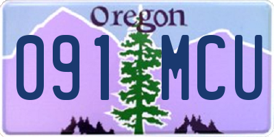 OR license plate 091MCU