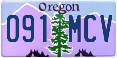 OR license plate 091MCV
