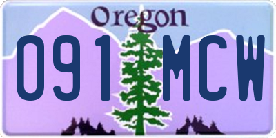 OR license plate 091MCW