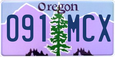OR license plate 091MCX