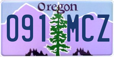 OR license plate 091MCZ