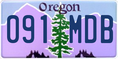 OR license plate 091MDB