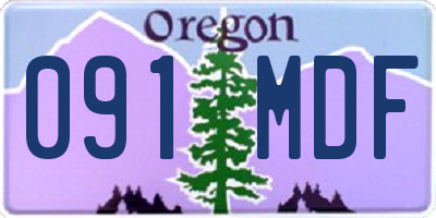 OR license plate 091MDF