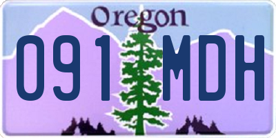 OR license plate 091MDH