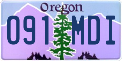 OR license plate 091MDI