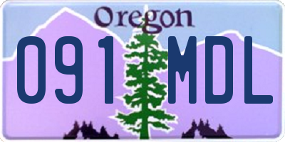 OR license plate 091MDL