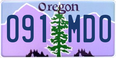 OR license plate 091MDO