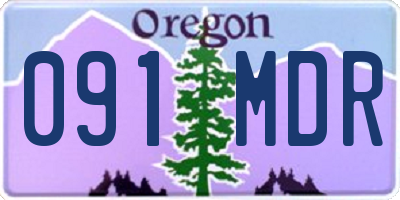 OR license plate 091MDR