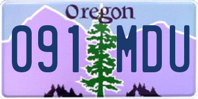 OR license plate 091MDU