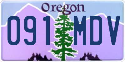 OR license plate 091MDV