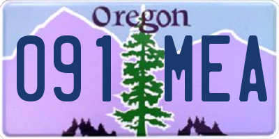 OR license plate 091MEA