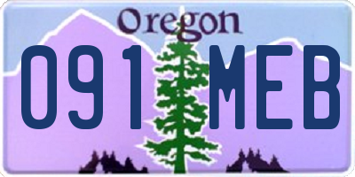 OR license plate 091MEB