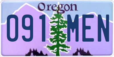 OR license plate 091MEN