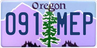 OR license plate 091MEP