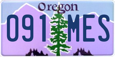 OR license plate 091MES