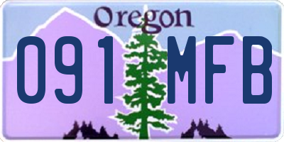 OR license plate 091MFB