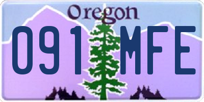 OR license plate 091MFE