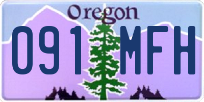 OR license plate 091MFH