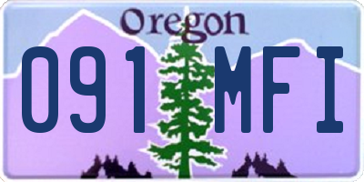OR license plate 091MFI