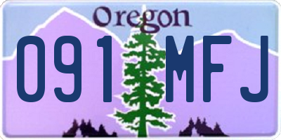 OR license plate 091MFJ