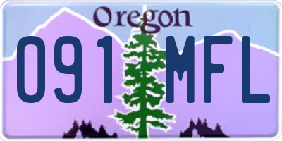 OR license plate 091MFL