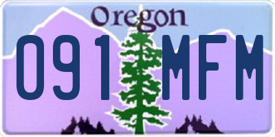 OR license plate 091MFM