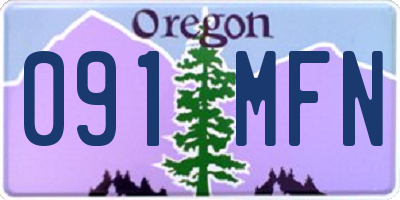 OR license plate 091MFN