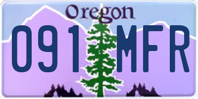 OR license plate 091MFR