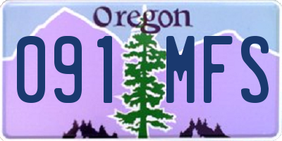 OR license plate 091MFS