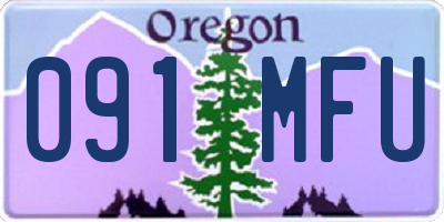 OR license plate 091MFU