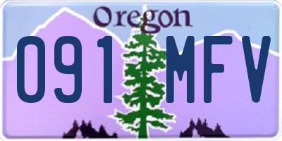 OR license plate 091MFV