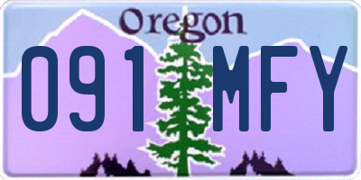OR license plate 091MFY
