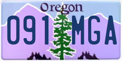 OR license plate 091MGA