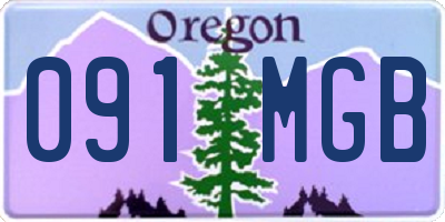 OR license plate 091MGB