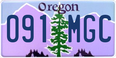OR license plate 091MGC