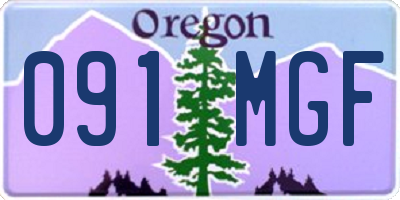 OR license plate 091MGF