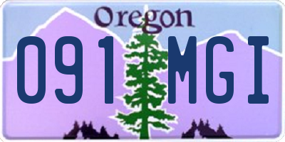 OR license plate 091MGI