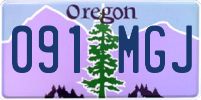 OR license plate 091MGJ