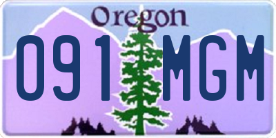 OR license plate 091MGM
