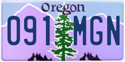 OR license plate 091MGN